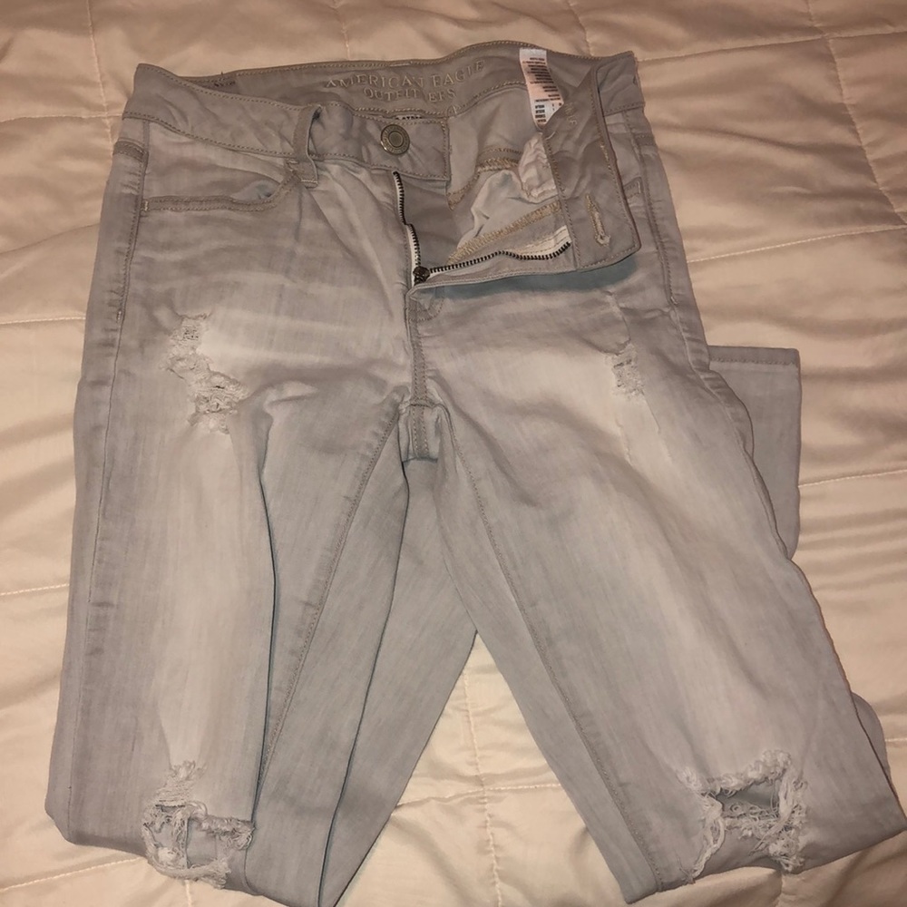American wage super stretch jeans size 4 crop!